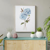 Aqua Hydrangea Flower Framed Canvas Wall Art Print - 18"x24"